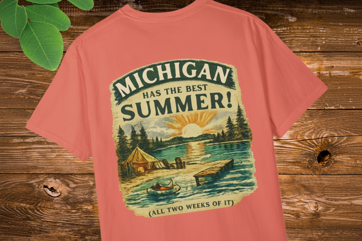 Michigan Has the BEST Summer T-Shirt — Proud Michigan Summer Tee for Great Lakes Locals