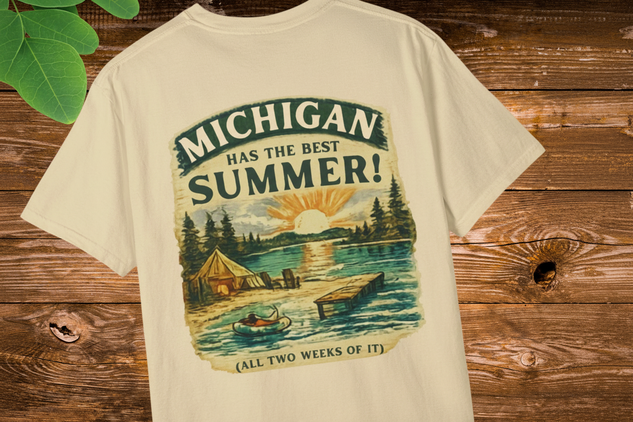 Michigan Has the BEST Summer T-Shirt — Proud Michigan Summer Tee for Great Lakes Locals