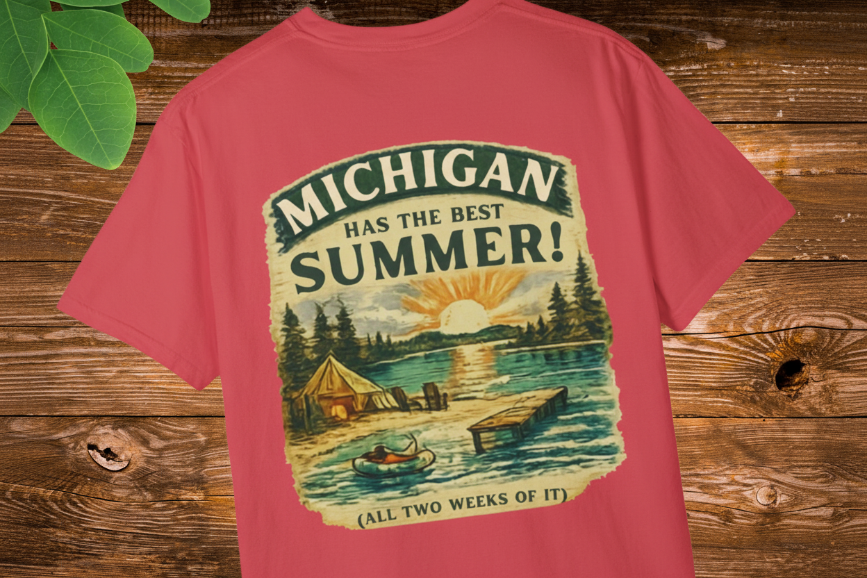 Michigan Has the BEST Summer T-Shirt — Proud Michigan Summer Tee for Great Lakes Locals