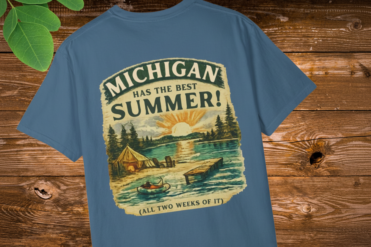 Michigan Has the BEST Summer T-Shirt — Proud Michigan Summer Tee for Great Lakes Locals